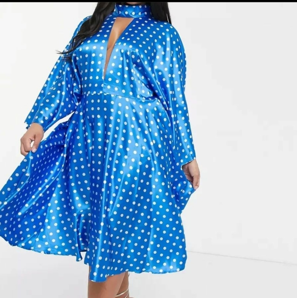John Zack polka dot dress